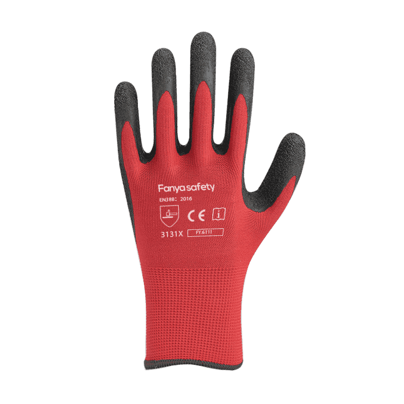 13G polyester schaal + 10 acrylborstel met 3/4 latexcoating 13G polyester schaal + 10 acrylborstel met 3/4 latexcoating